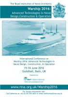 Warship 2016 programme